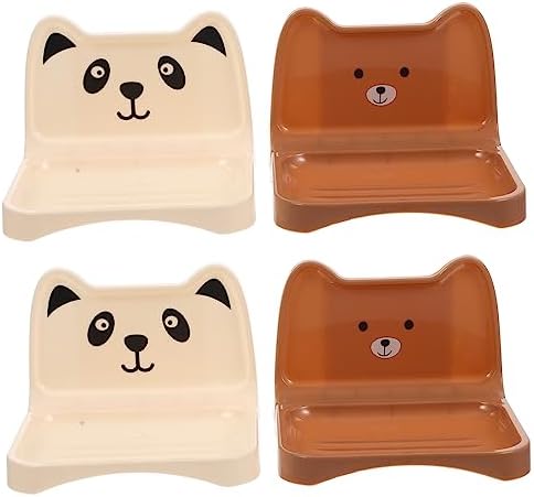 4pcs Wall-Mounted Soap Dish Quick Dry Holder