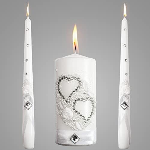 VABA Wedding Unity Candle Set 6 Pillar 10 Taper