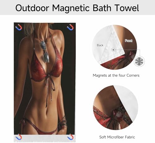 Magnetic Beach Towel for Women 75x30 Inches 1