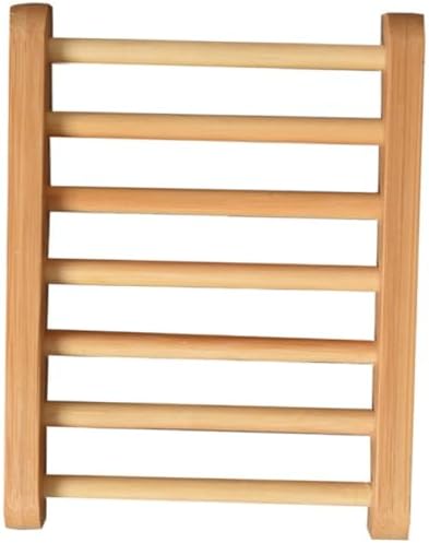 Healifty Wooden Soap Rack for Bathroom and Kitchen 1