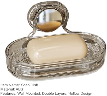 Loyliawa Wall Mount Soap Dish Double Layer Quick Drain