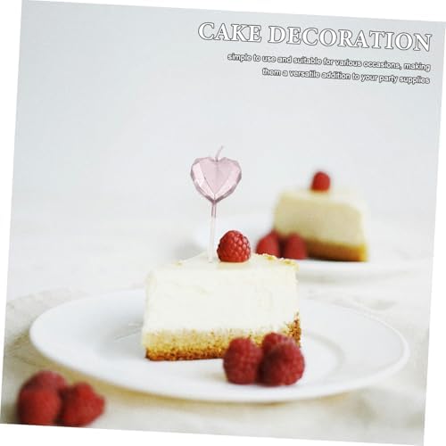 8pcs 3D Heart Birthday Candles for Cake Decorations