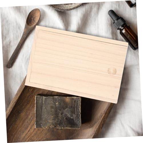 ABOOFAN Paulownia Wood Soap Dish with Pull Out Lid