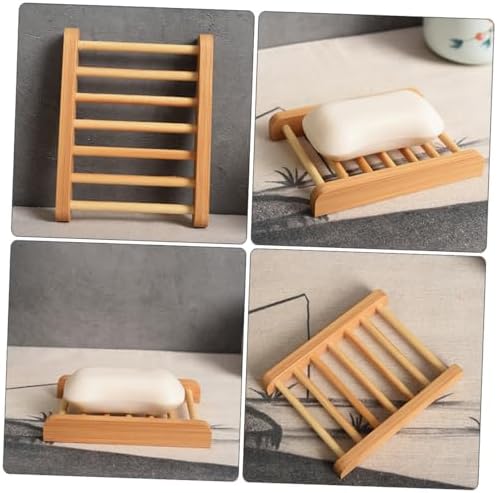 Healifty Wooden Soap Rack for Bathroom and Kitchen 1