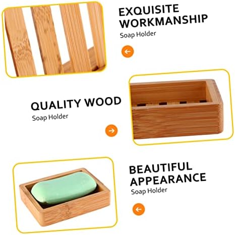 Bamboo Soap Holder with Self Draining Design