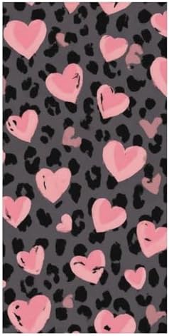 4SEE Super Soft Leopard Print Beach Towel - Dark Gray Black