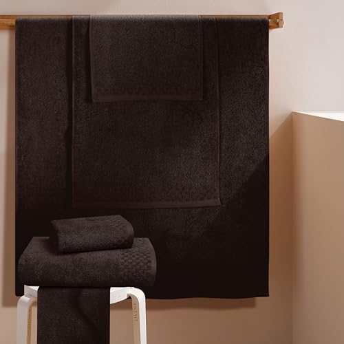 MyOwn Premium Cotton 6 Pack Towel Set - Chocolate Brown