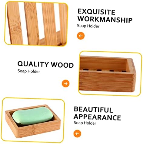 Bamboo Soap Dispenser Leaf Shape Wood Holder