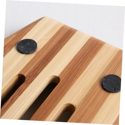 Luxshiny Retro Hollow Bamboo Soap Holder