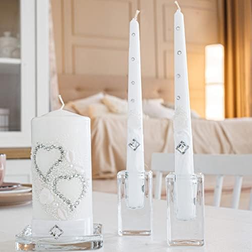 VABA Wedding Unity Candle Set 6 Pillar 10 Taper