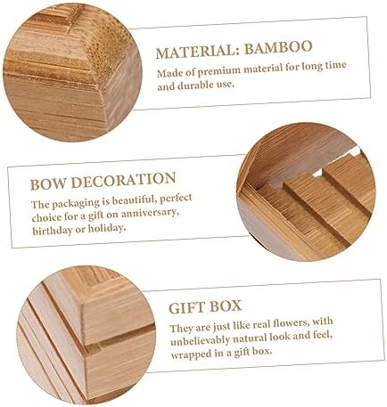 SHOWERORO Bamboo Soap Rack with Lid Holder