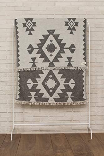 Bersuse Turkish Towel Set of 3 - 37x70 Inches Black