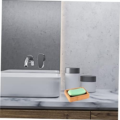 BRIGHTFUFU Bamboo Soap Holder with Self-Draining Design
