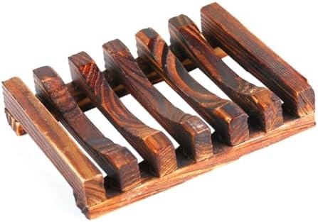 IMIKEYA 4PC Carbonized Soap Dish Holder for Kitchen Bathroom