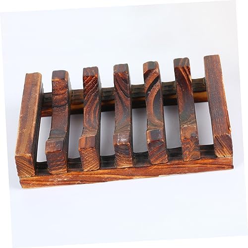 Cabilock Bamboo Soap Stand Natural Wood Holder for Bathroom Kitchen