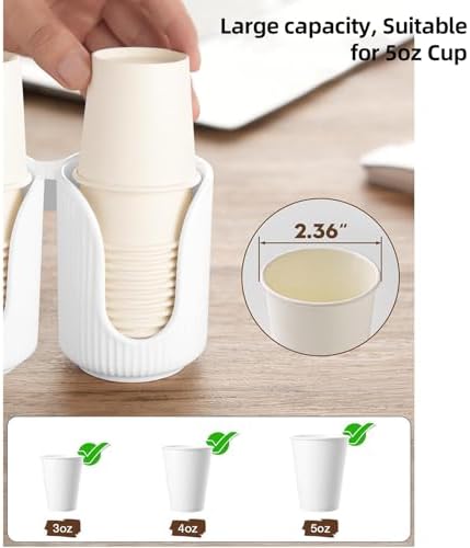 Double Bathroom Cup Holder for 3-5oz Paper Cups