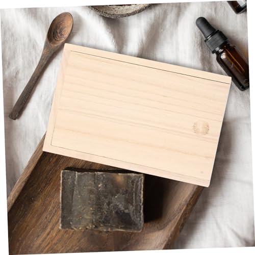 Fondotin Wooden Soap Dish with Lid Organizer