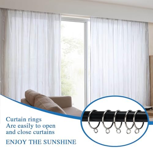 1 Inch Eyelet Curtain Rings 24pc for Pinch Pleat Curtains