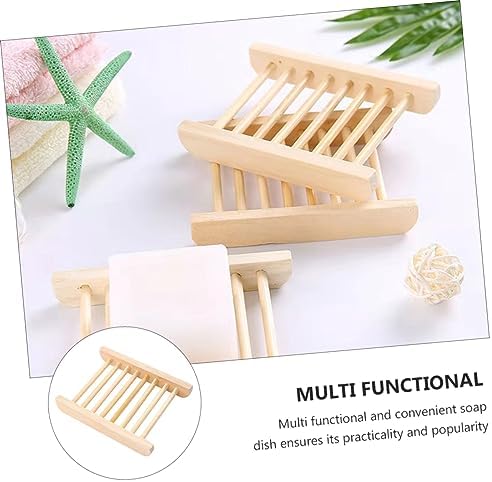 Wooden Soap Tray Drainer Holder for Kitchen and Bathroom