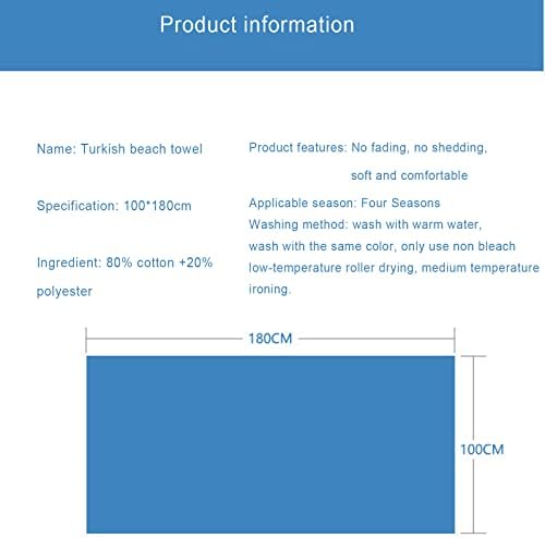 Juaugusep Turkish Beach Towel 100 Cotton