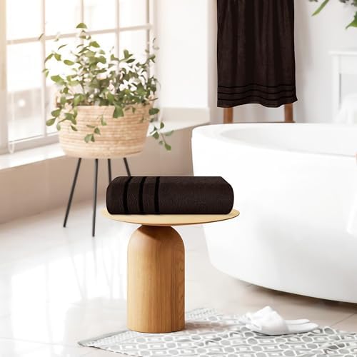MyOwn Cotton 2 Pack Oversized Bath Towel Set - Chocolate Brown 1