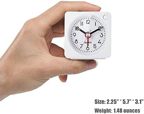Jisile Ultra Small Analog Alarm Clock 225 Inch