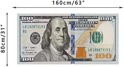 GUBIYU 100 Dollar Bill Patterned Beach Towel