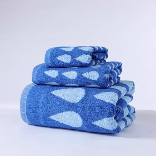Idorespell Blue Water Droplets Towel Set