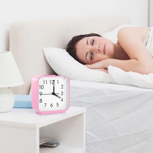 AMIR Silent Analog Alarm Clock with Snooze and Light