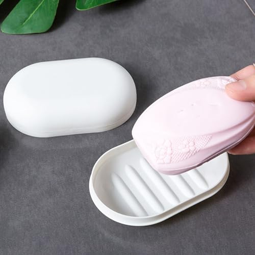 Portable Soap Dish with Leakproof Lid for Travel and Home Use