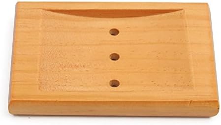 Beech Wood Natural Soap Dish with Drainage Holes 1