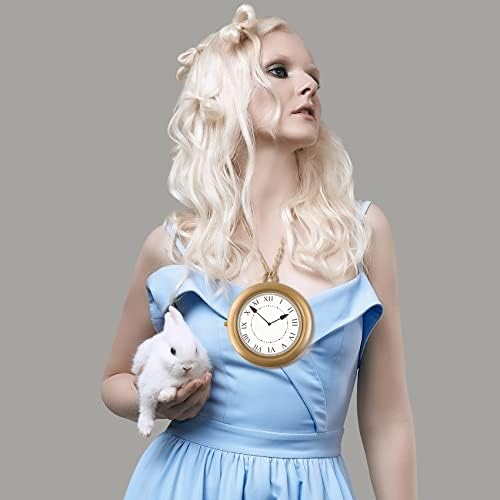 Yeetec Jumbo White Rabbit Clock Necklace