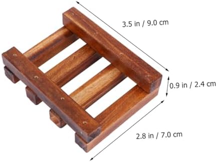 IMIKEYA Wooden Soap Dish for Bathroom Kitchen Shower