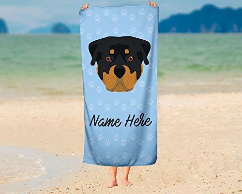 Personalized Corner Extra Large Pet Rottweiler Towel for Kids