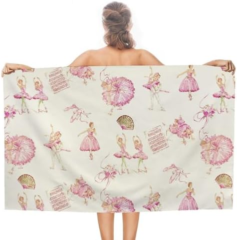 ERHN Retro Dancing Girl Beach Towel 130x80cm 1