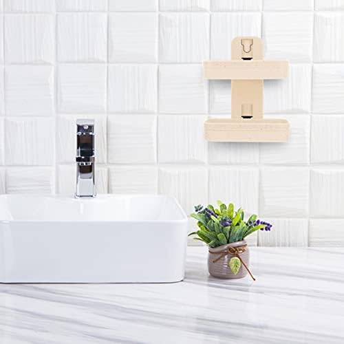 PRETYZOOM Wall Adhesive Double Layer Soap Holder