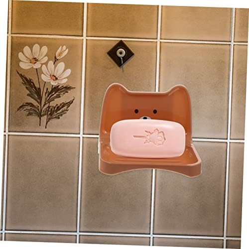 4PCS Cartoon Bear Wall Mounted Soap Racks Suction Cup Holder