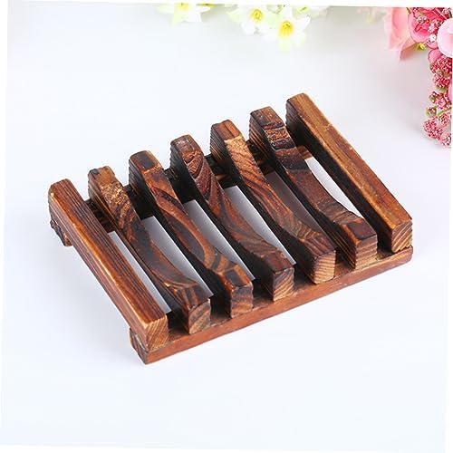 ABOOFAN 4PC Wood Soap Holder with Drainage