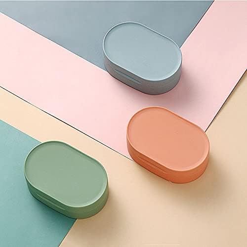 Sealed Round Soap Dish Holder with Lid for Bathroom and Travel Use