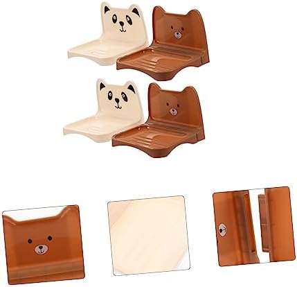 4pcs Wall-Mounted Bar Soap Stand Anti-Slip Dish Organizer 1