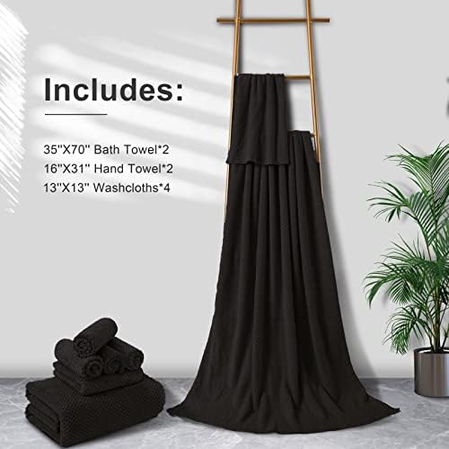 Smuge 8-Piece Brown Bath Towel Set