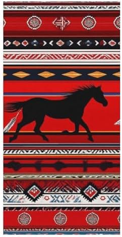 4SEE Extra Large Beach Towel with Horse Dreamcatcher Design