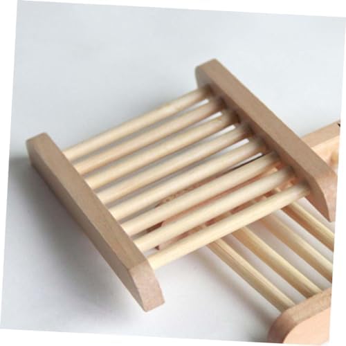 2pcs Natural Wood Soap Tray Holder for Home Bathroom Kitchen