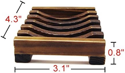 Blue Handcart Rectangle Wooden Soap Holder 1