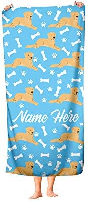 Personalized Pet Golden Retrievers Towel for Kids 1
