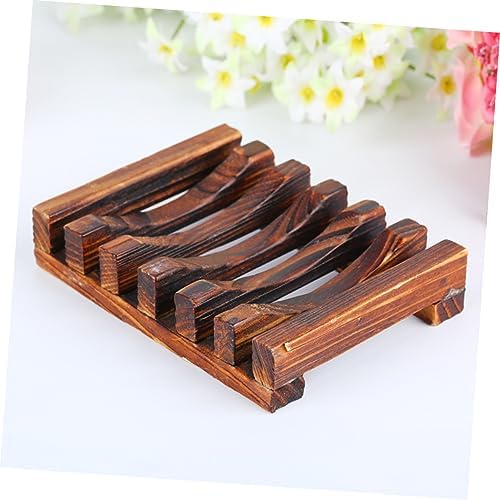 ABOOFAN 4PC Wood Soap Holder with Drainage