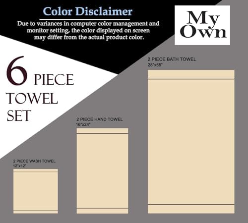 MyOwn Premium Cotton 6 Pack Towel Set - Chocolate Brown
