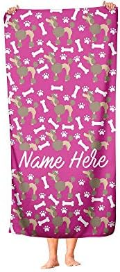 Extra Large Personalized Pet Poodle Towel for Kids and Adults