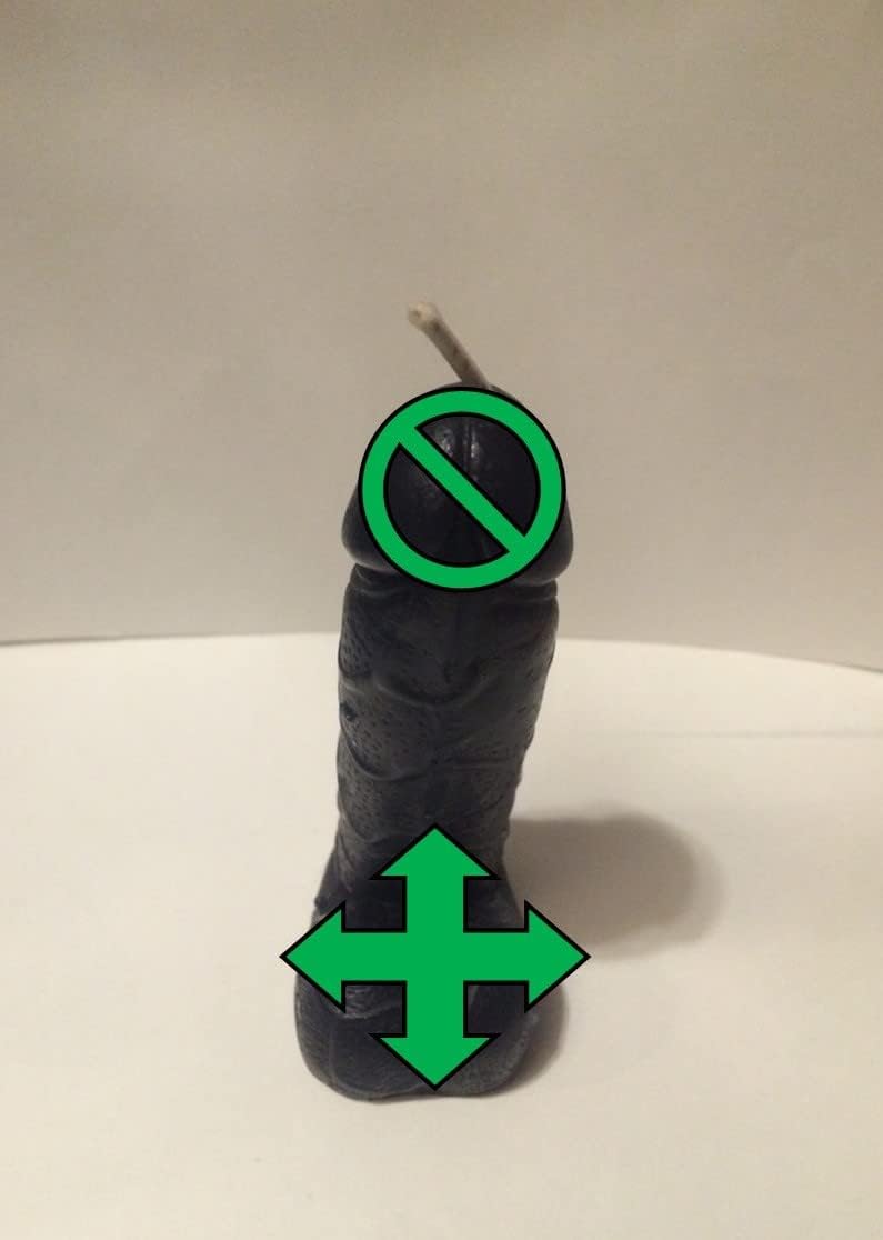 JOANNDLES Penis Candle 45 Inch Tall Black Gift Box