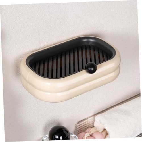 Amosfun Dual Drain Soap Dish Holder for Wall
